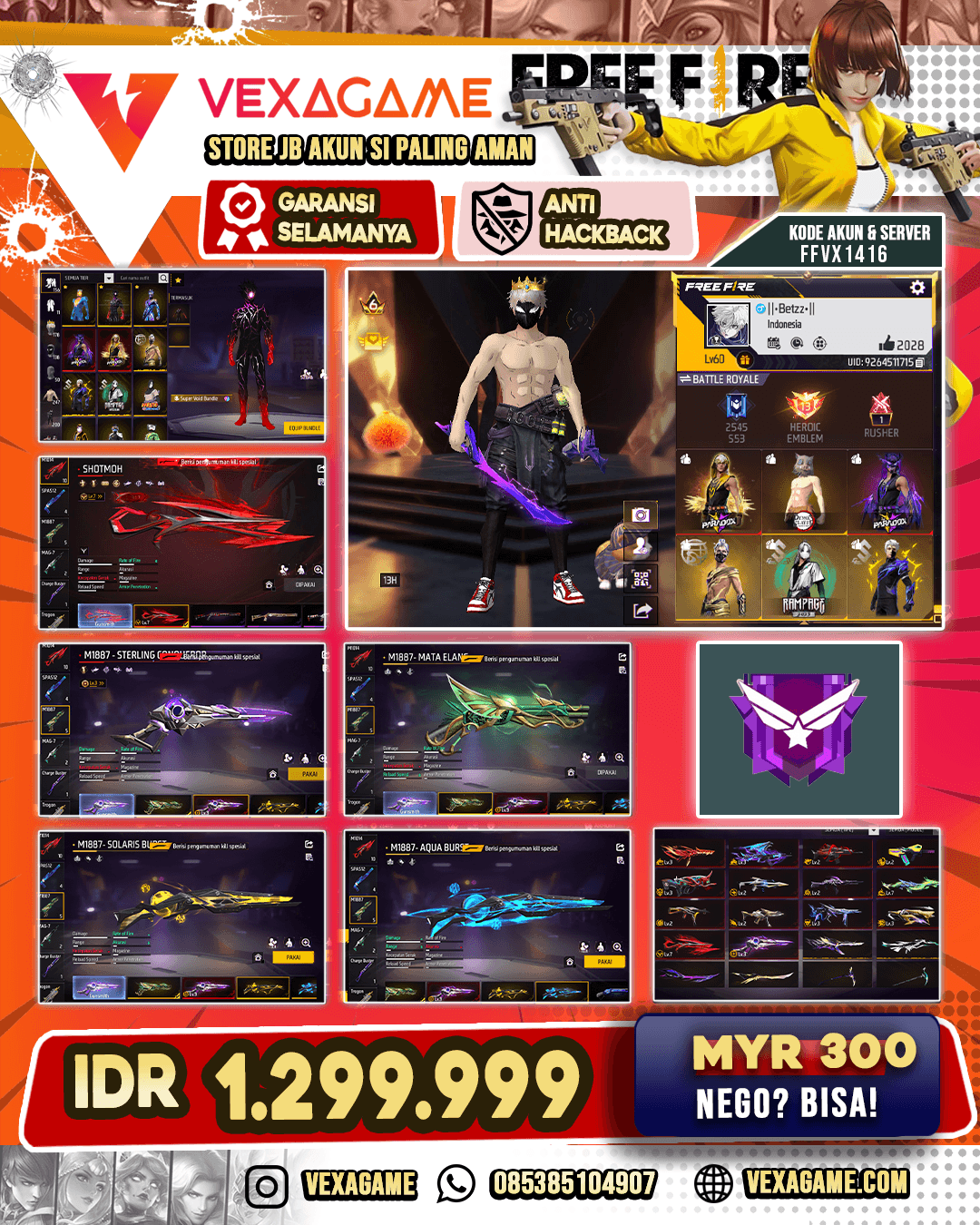 14 EVO 1 MAX 1 OTW MAX | SG 4 RASA | LOOK CHANGER ON | ANIMASI LOBBY ON | VAULT OTW 250
