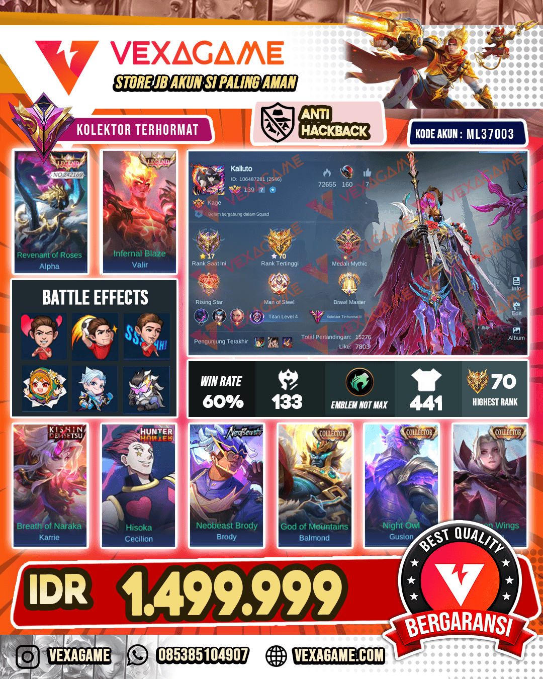 Alpha Legend X Valir Legend | 4 Collector | Karrie Kishin | Cecilion HxH | Brody Neobeast