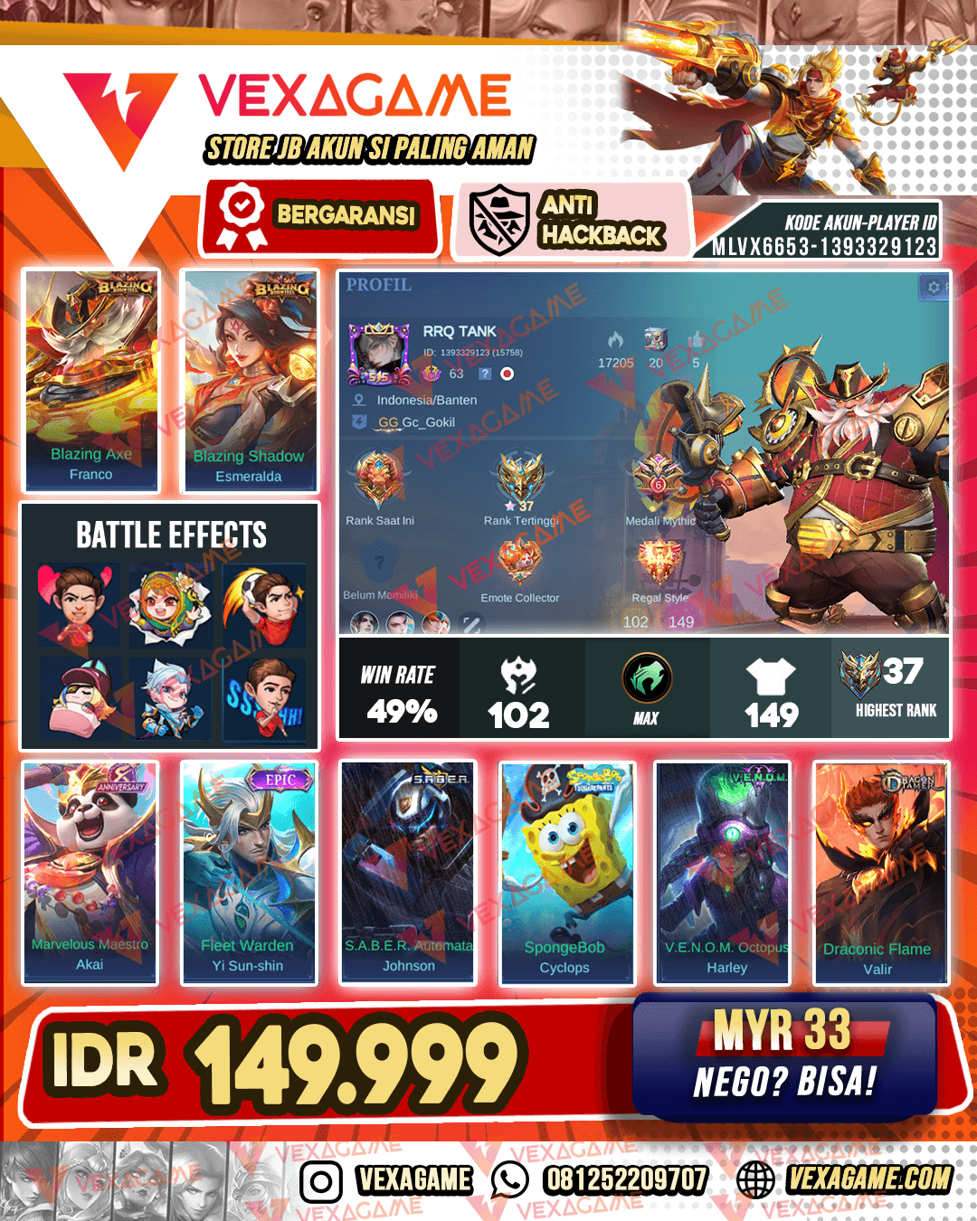 Franco Blazing | Esmeralda Blazing | Emblem max
