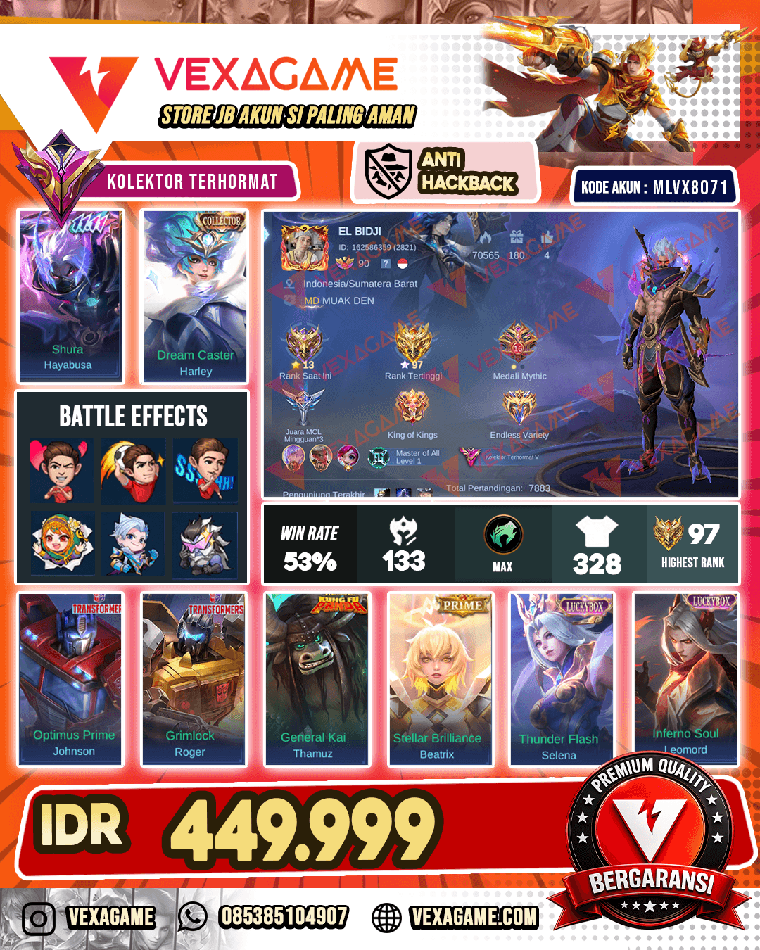 Hayabusa 11.11 | Harley Collector | 2 Transformers