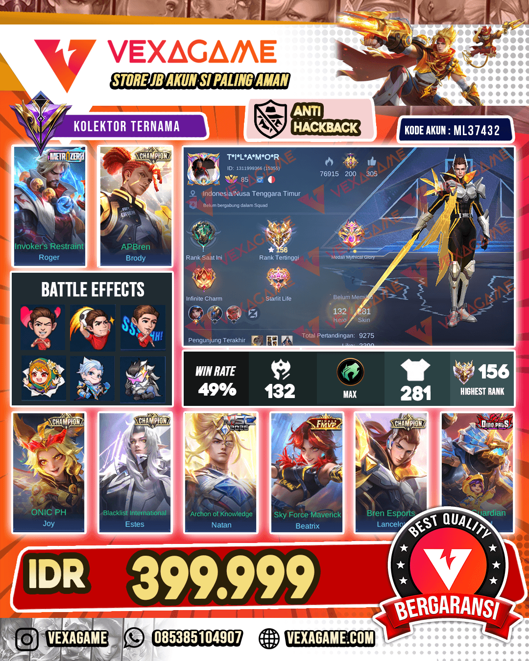 4 Champion X Beatrix FMVP X Roger Metrozero | Ex Immortal