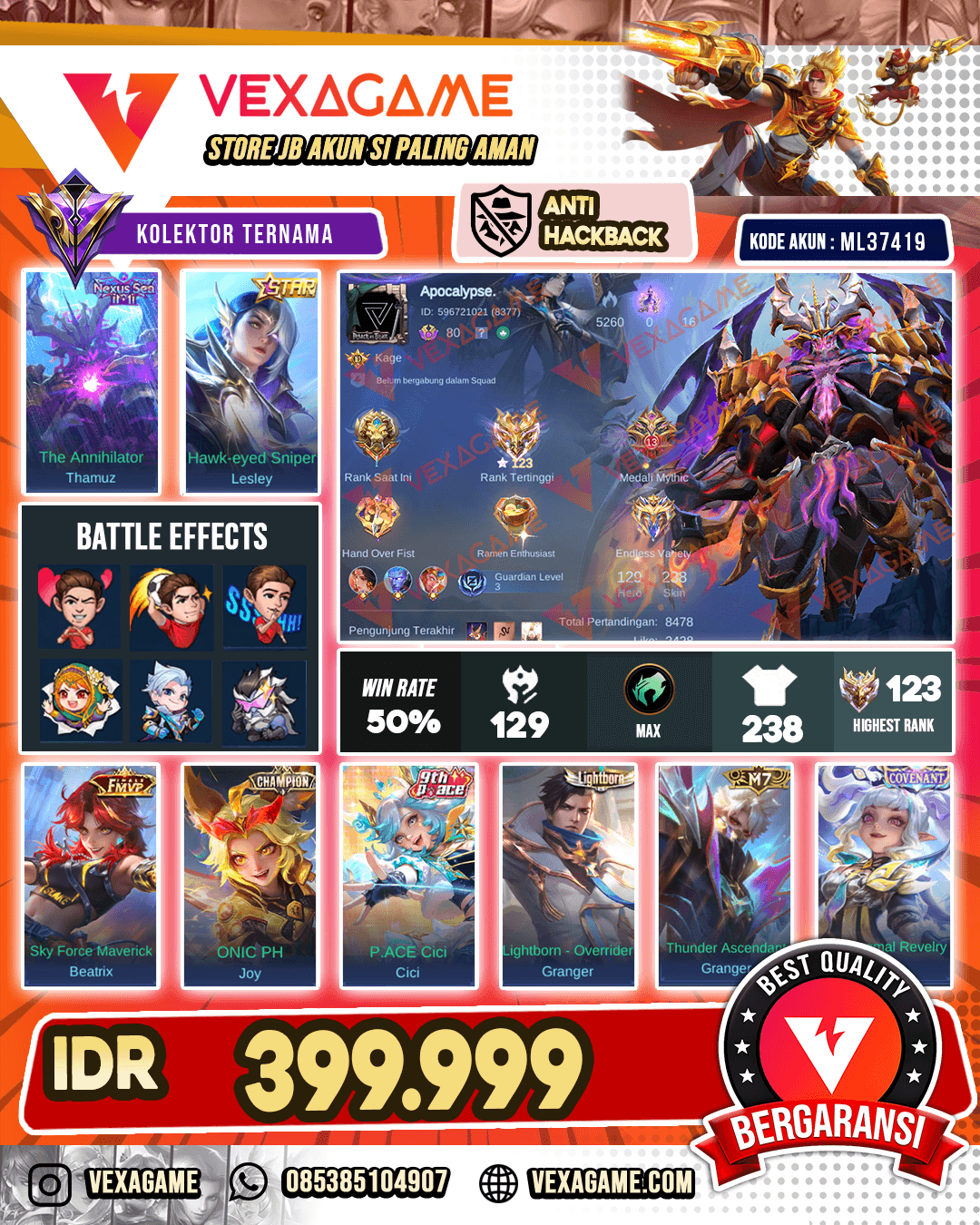 Thamuz 11.11 X Lesley Annual Star | Beatrix FMVP | Joy Champion