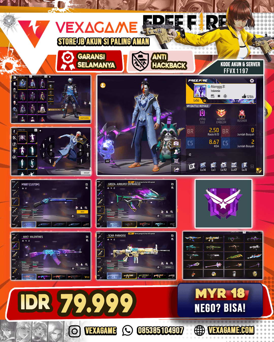 AKUN FREE FIRE MURAH