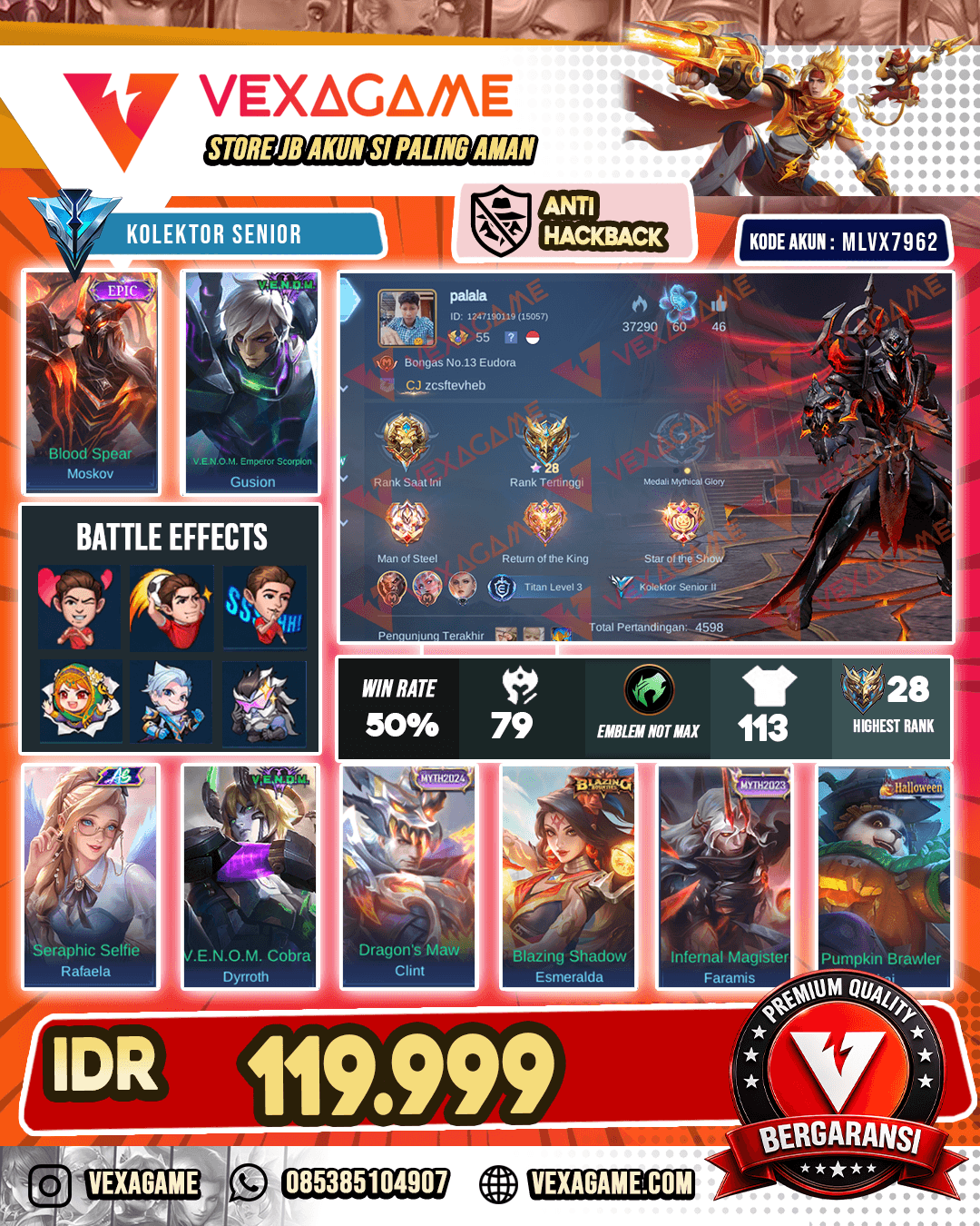 Moskov Epic| Gusion Venom