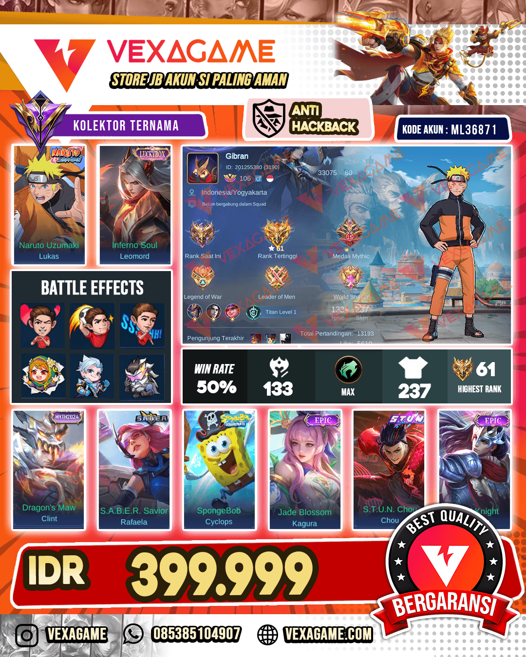 Lukas Naruto X Leomord Luckybox | Recall TLPH