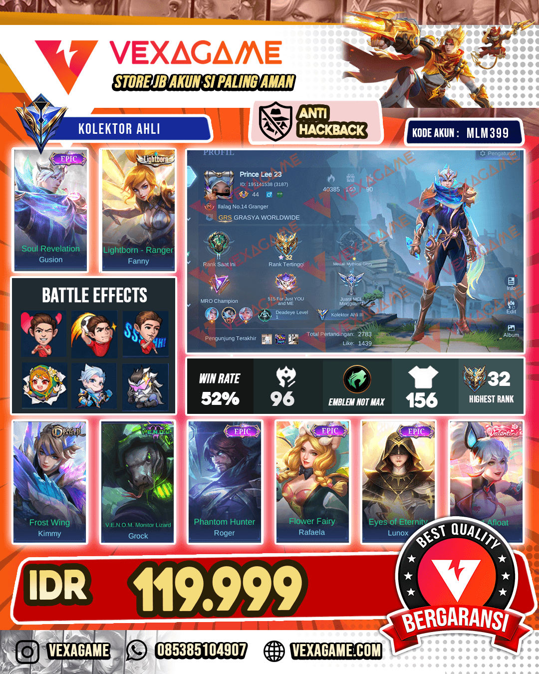Gusion Epic | Fanny Lightborn