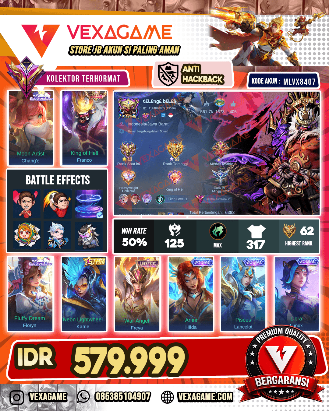 Franco Legend | Change Sanrio | 3 Annual Star | Tas Tas Biru On