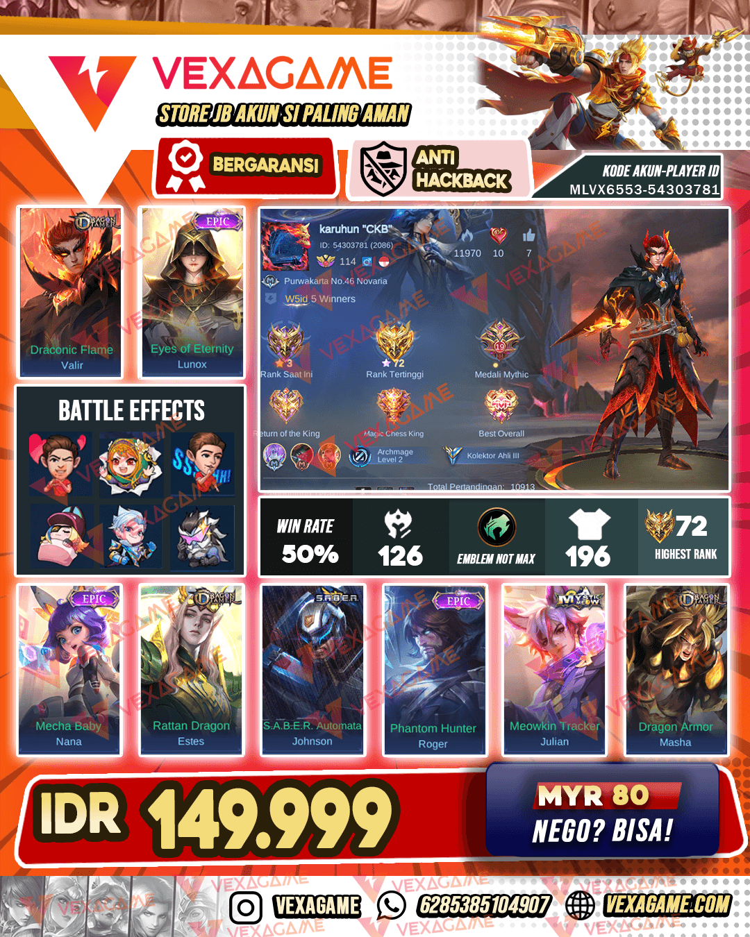 Valir Dragon Timer | Lunox Epic | Emblem MAX