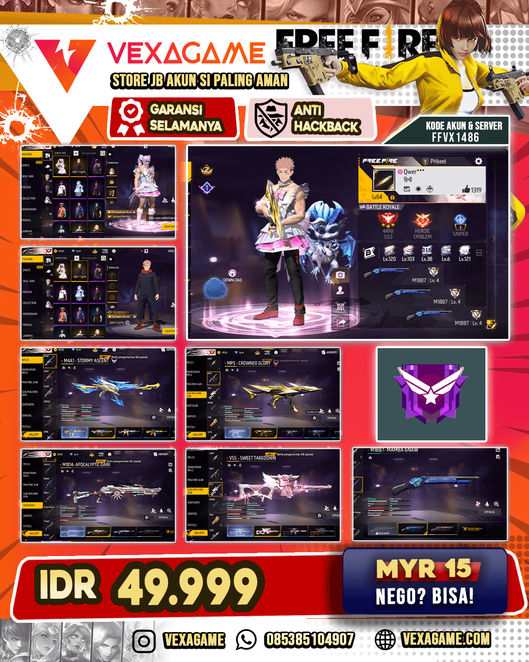 Battle Sweetheart Bundle X Bundle Yuji | MP5 Crowned Glory | VSS Sweet Takedown | AK47 Stormy Ascent