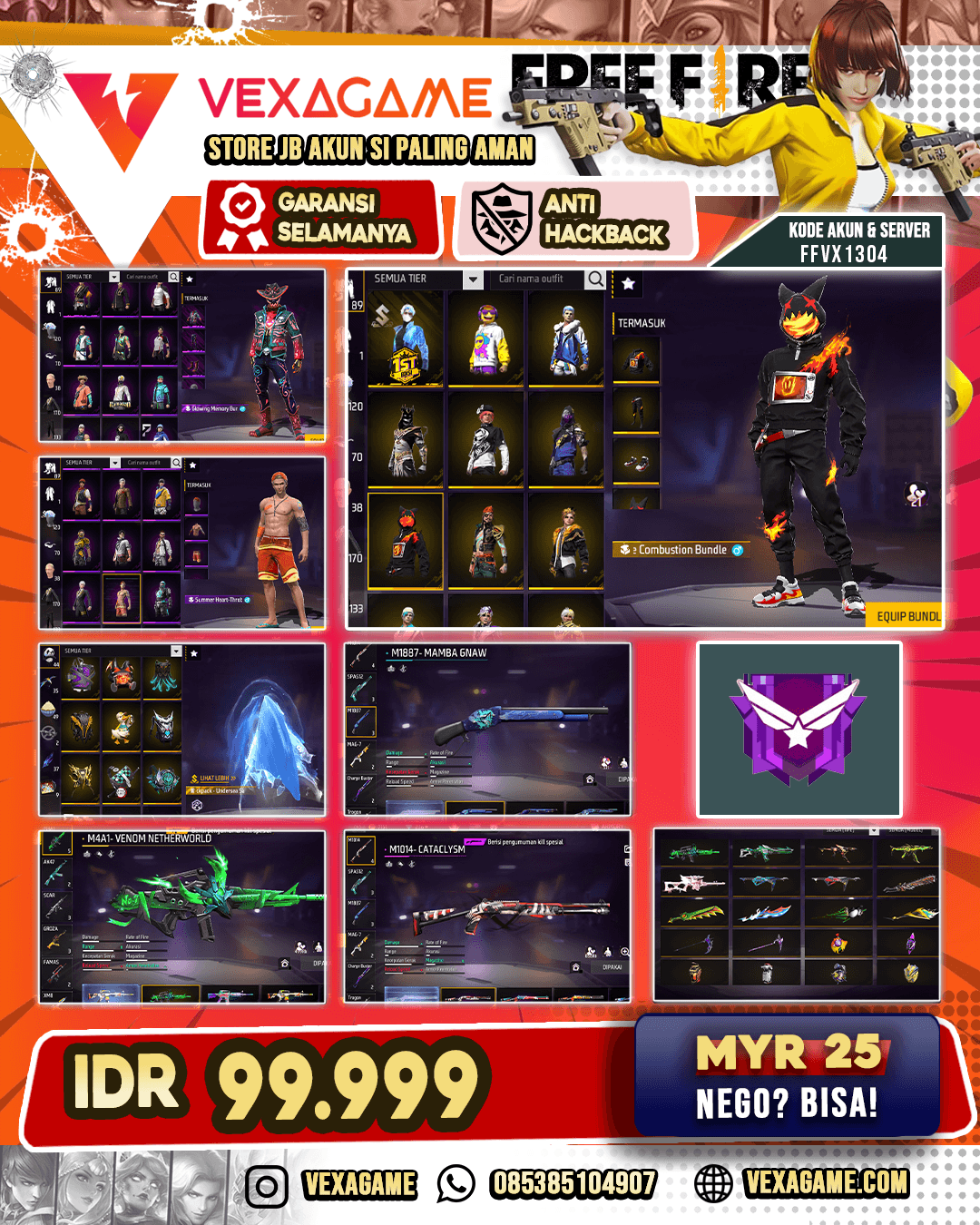 SG MAMBA | SG PANJANG CATACLYSM | M4A1 INCUBATOR | TAS BUNNY | VAULT 170