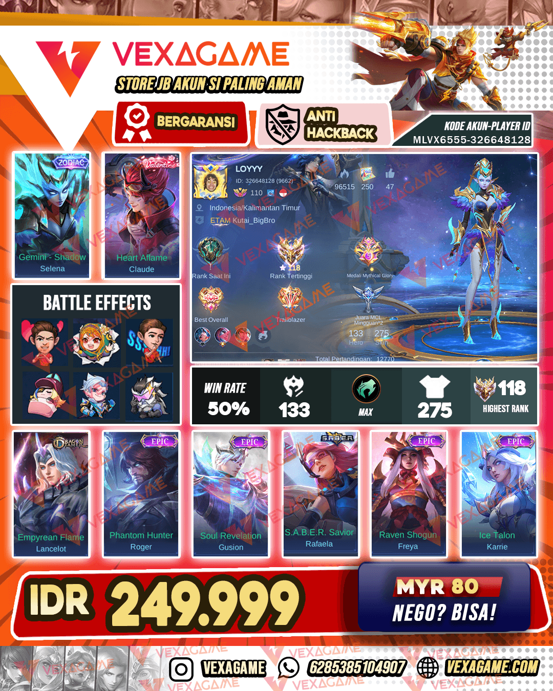 Selena Zodiac | Claude Valewntine | Emblem & Hero MAX