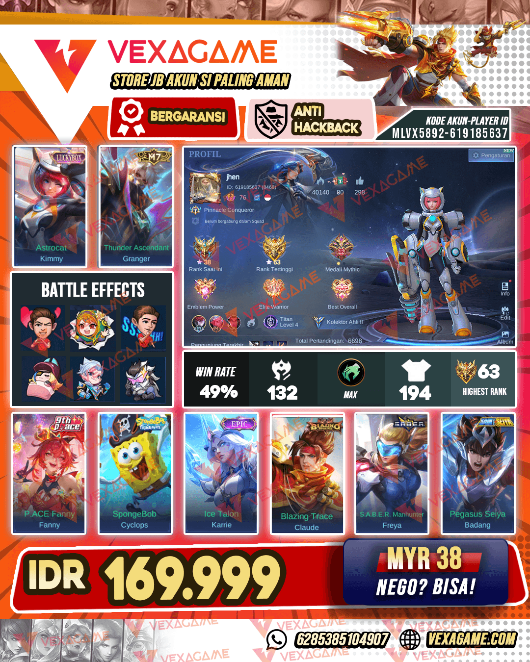 Kimmy Luckybox | Granger M7 | Emblem & Hero MAX