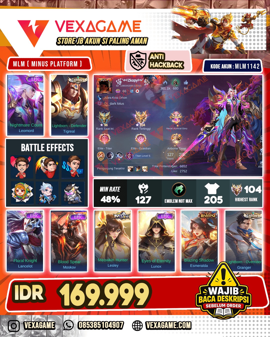 Leomord Epic | Alucard Lightborn | EX IMMORTAL