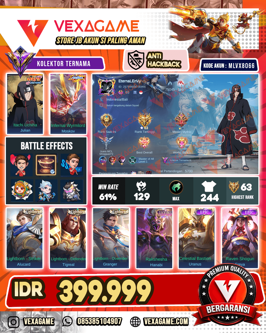 Julian Itachi | Moskov All Star | Recal Tas Tas Merah