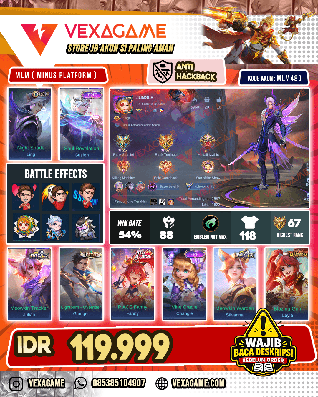 Ling Dragon Tamer | Gusion Epic