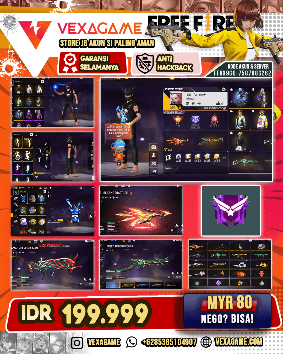 1 EVO | SG TEROMPET | SG CATALYSM | SG APOCALYPTIC DARK | MP40 ETERNAL DIAMOND | VAULT OTW 100