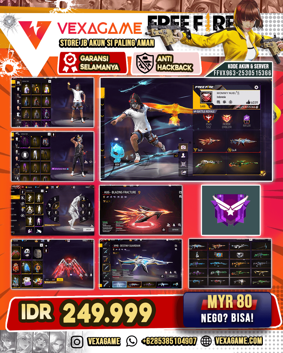 XM8 DESTINY GURDIAN LV 4 | AUG BLAZING FRACTURE LV 2 | VAULT 250++