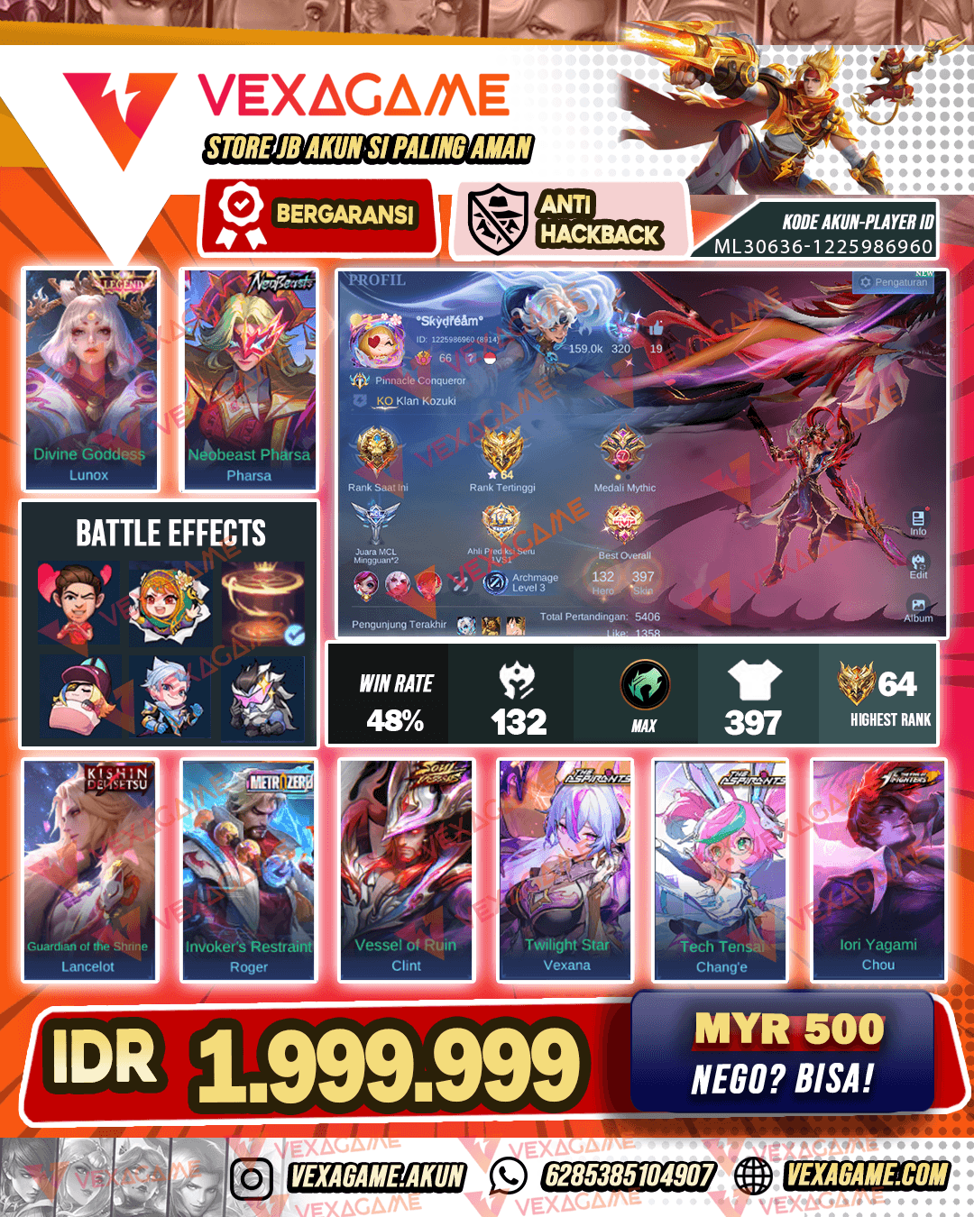 Clint Soul Vessel | Roger Metro Zeroo | Lancelot Kishin | Parsha Neobeast | Chou KOF | 2 Asphirant