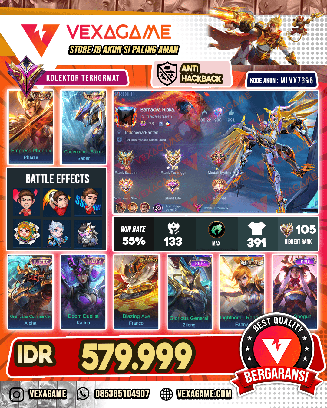 Saber Legend | Pharsa Collector | 2 Luckybox