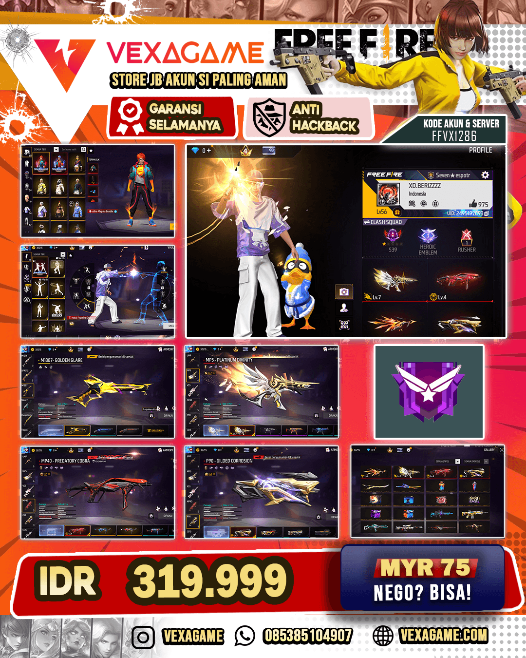 4 EVO 1 MAX | SG GOLDEN | ANIMASI BERUBAH ON | VAULT 100+