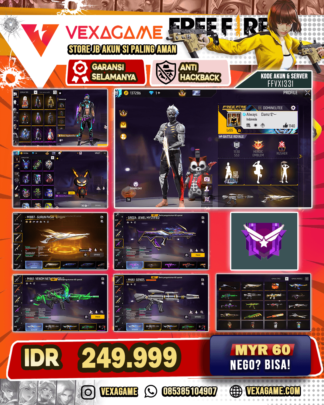 SG GURUN | M4A1 GENOS | GROZA JEWEL MYSTIFIED | VAULT 150+