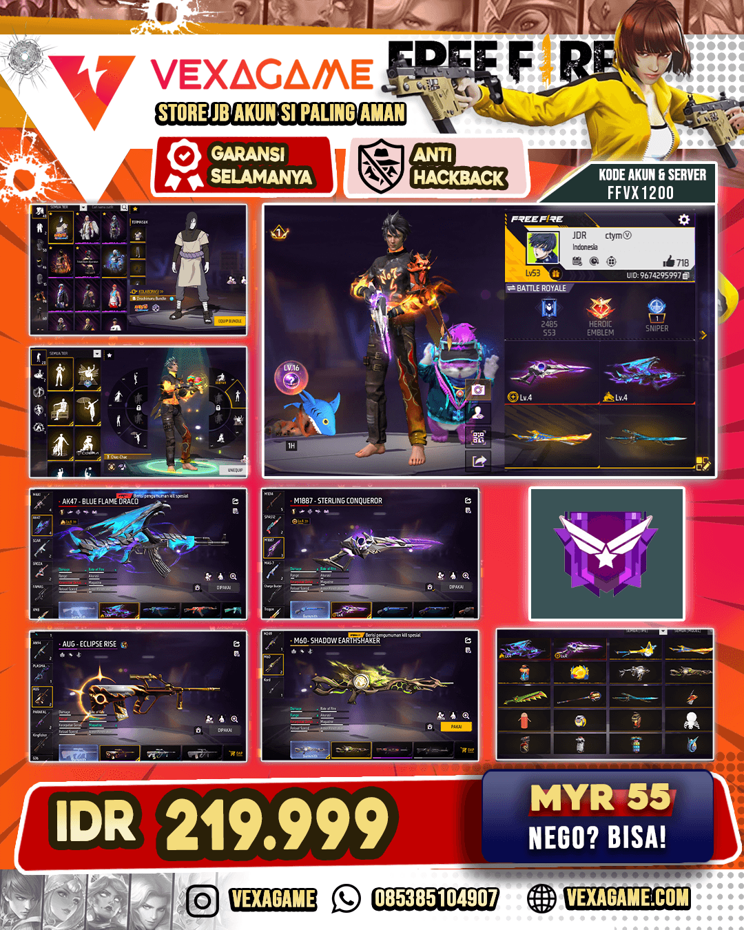 2 EVO | SG 3 RASA | BUNDLE OROCHIMARU | VAULT OTW 100
