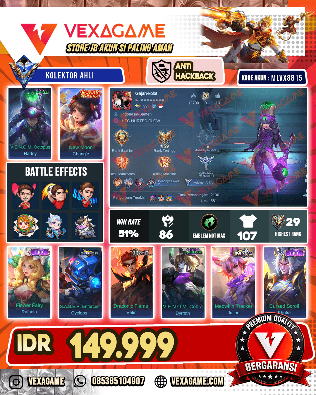 Harley Venom X Change Lunar Fest