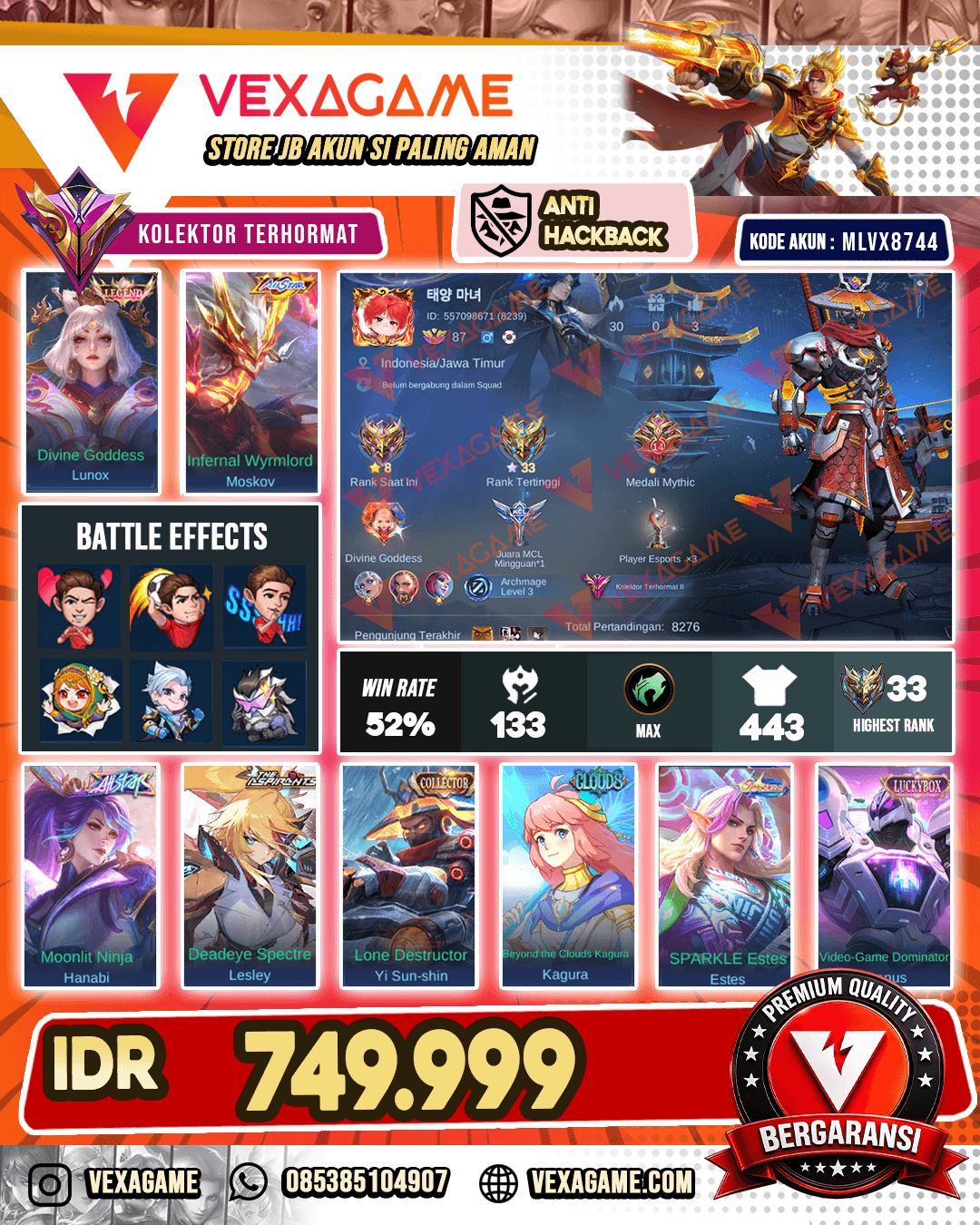 Lunox Legend | 2 Allstar | Lesley Asphirant | YSS CC | 7 LB