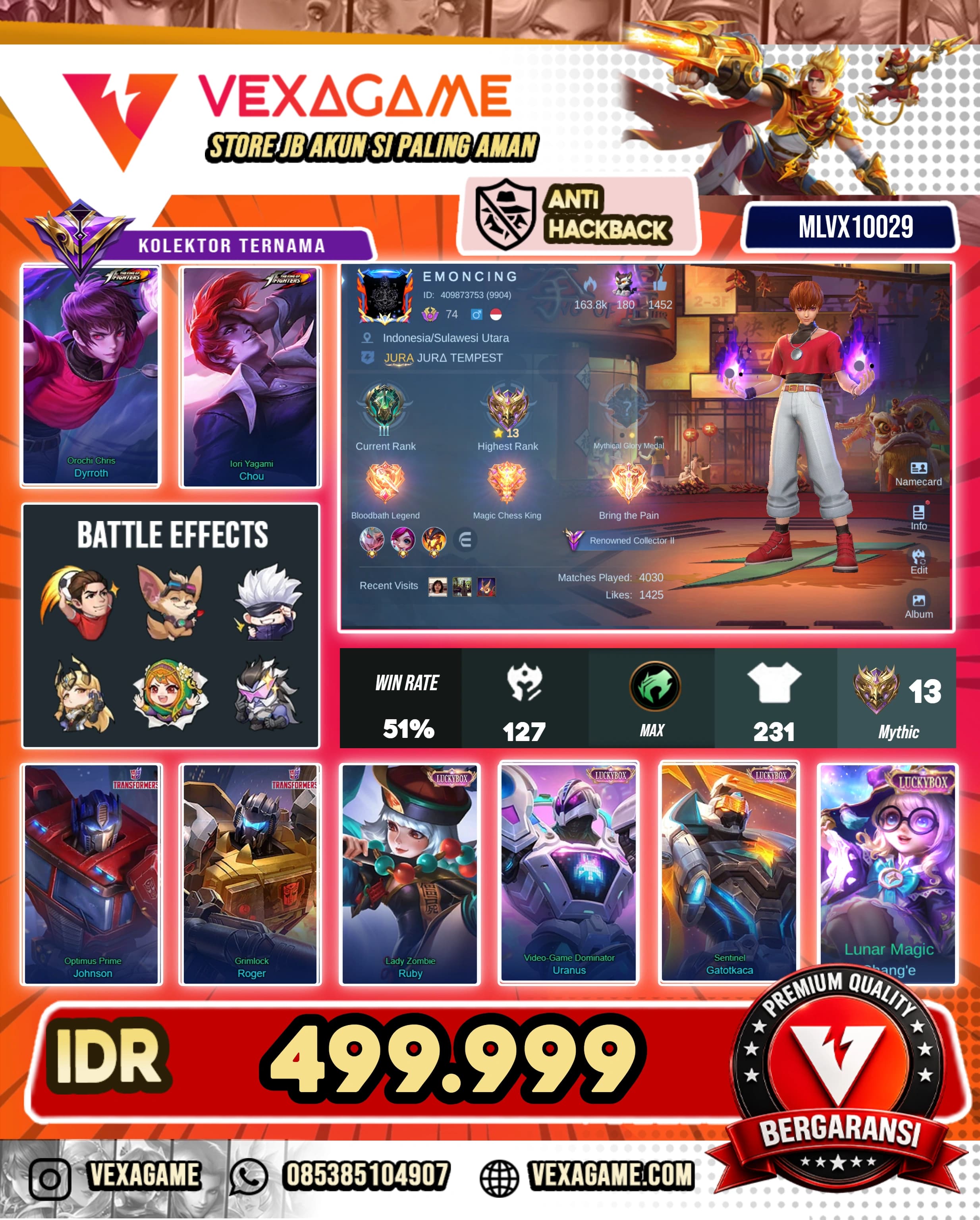 Dyroth Kof | Chou Kof | Jhonshon Transformers | 4 Luckybox