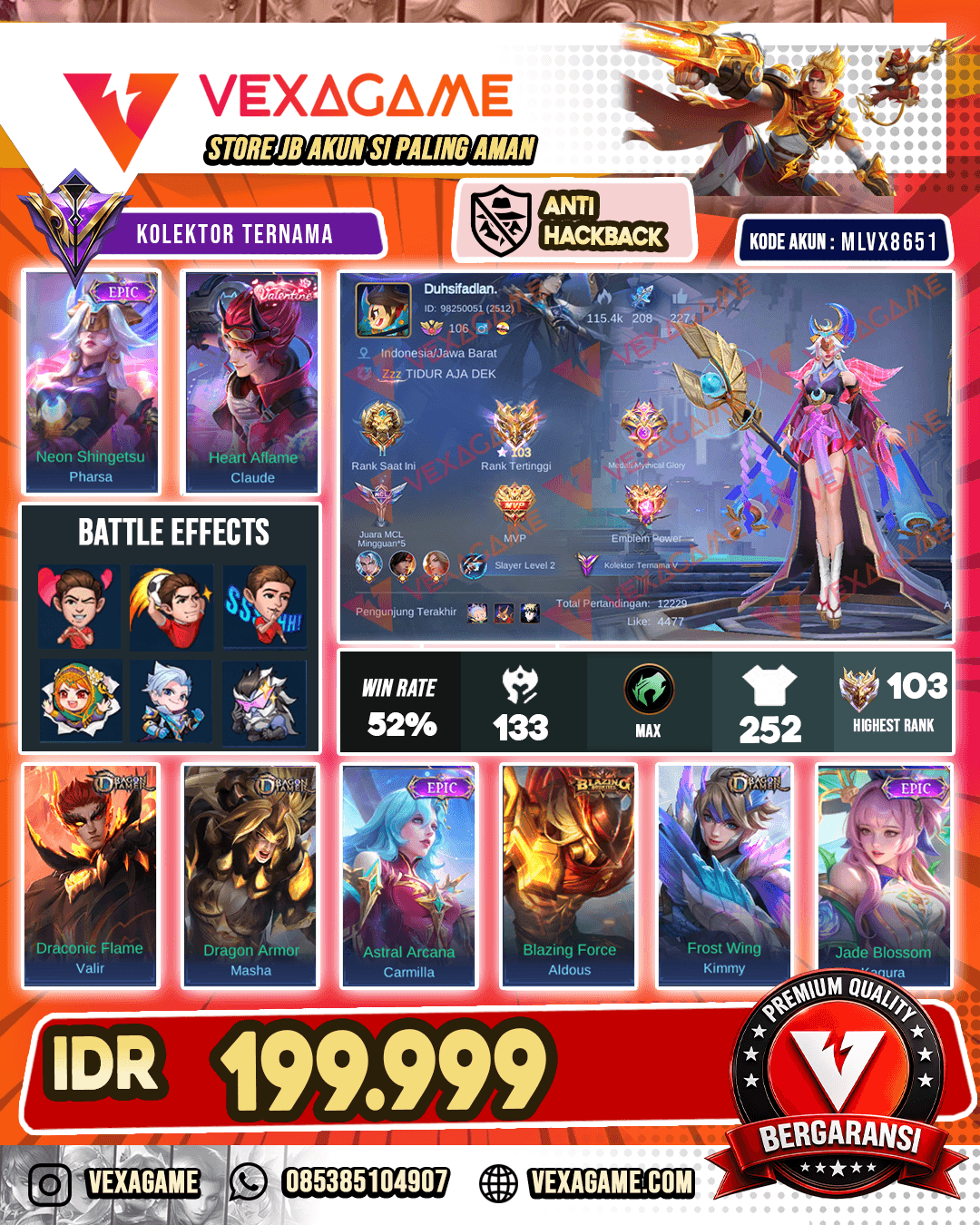 Pharsa Epic | Claude Valentine Ex Immo