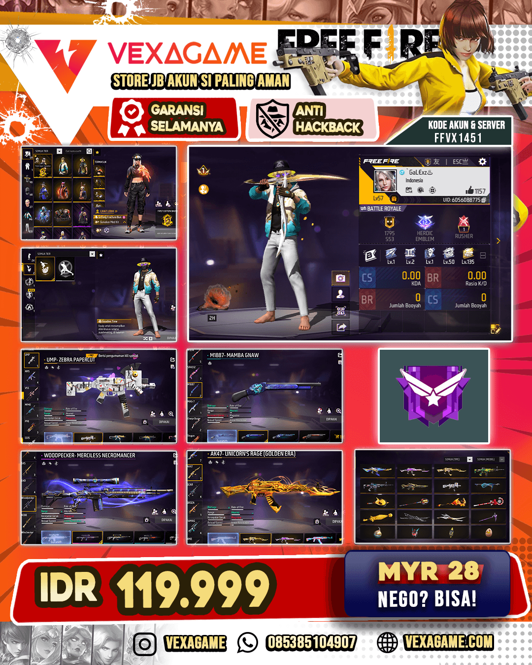 Bundle Scorching Fracture | Sg Duo Biru | Vault TW 150