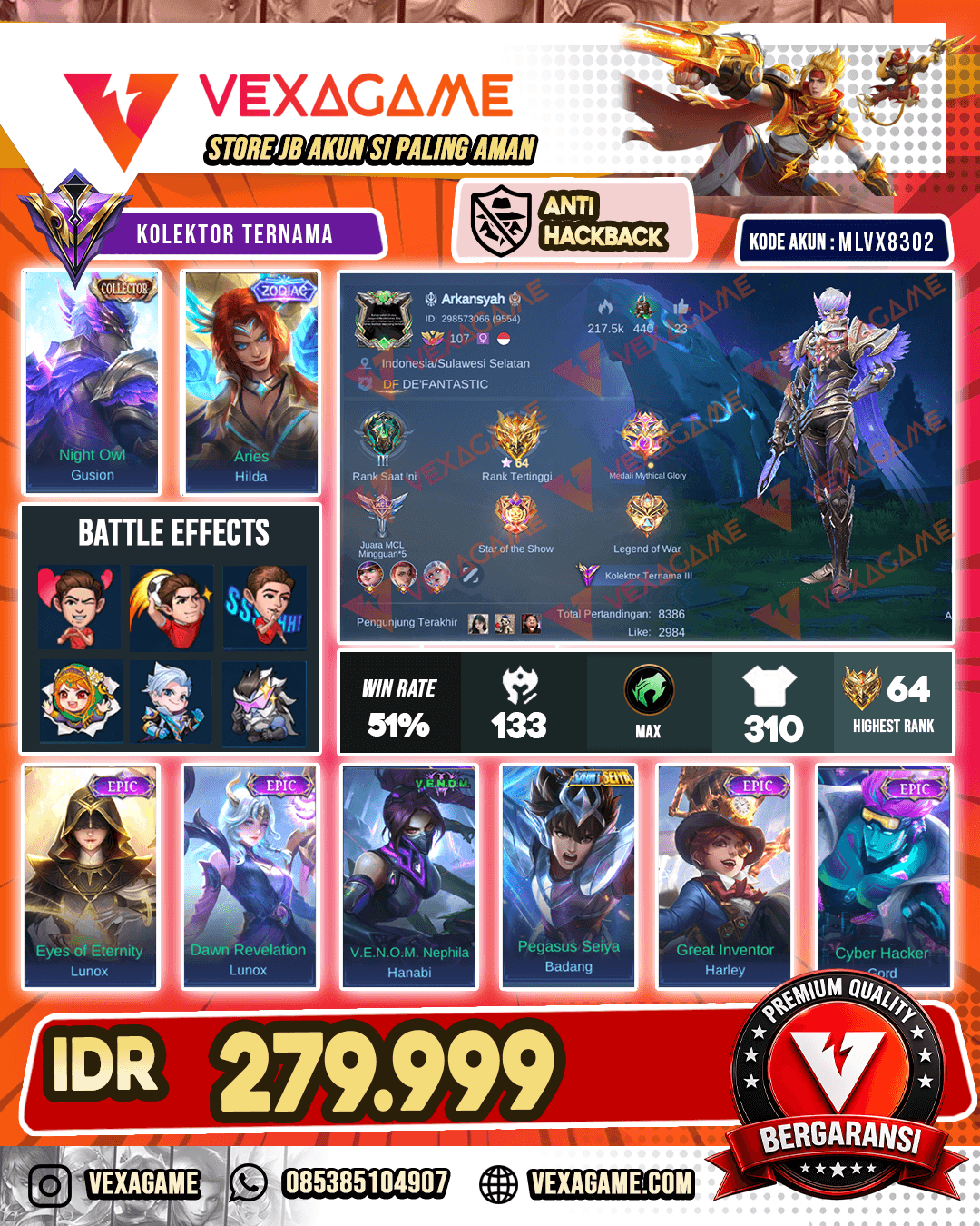 Gusion Collector | Hilda Zodiac
