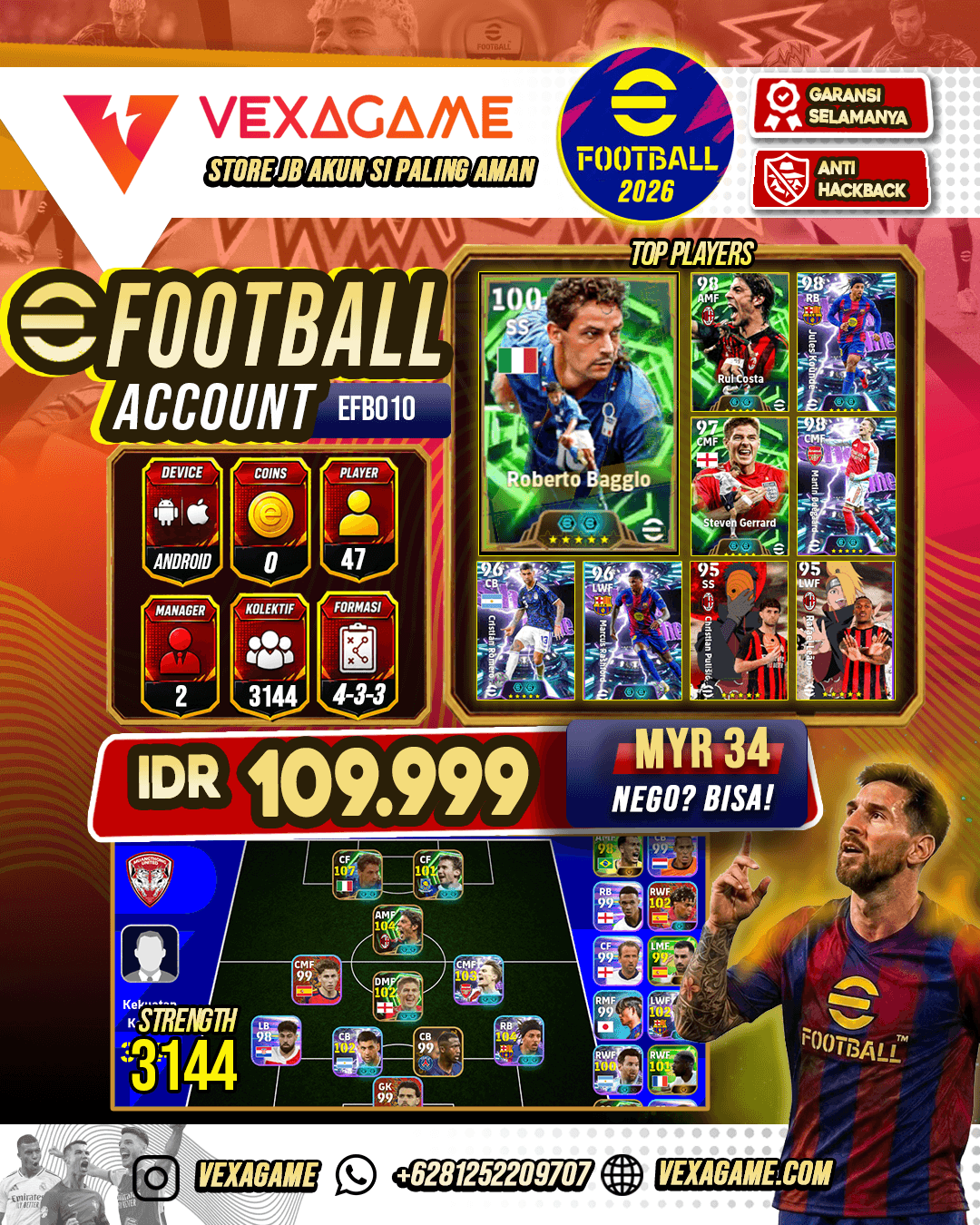 POWER 3144 | Baggio (epic) terbaru | Rui Costa (epic) | Odegaard (showtime) | Kounde (showtime)