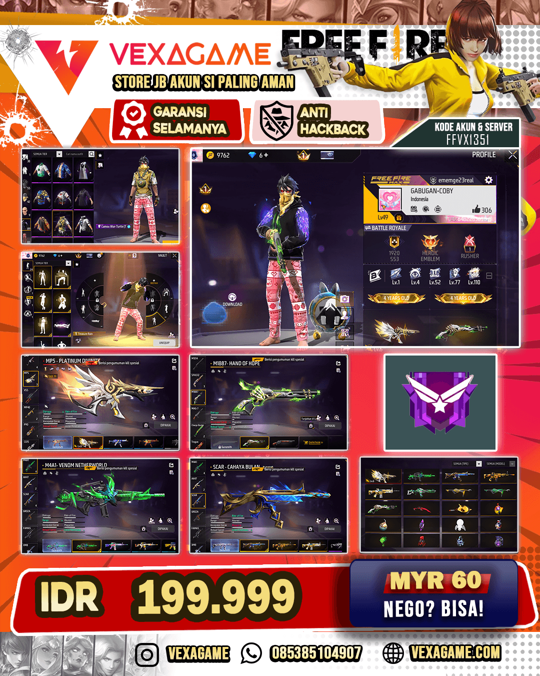 1 EVO MP5 OTW MAX | SG LUMUT | SCAR PARADISE | VAULT 80