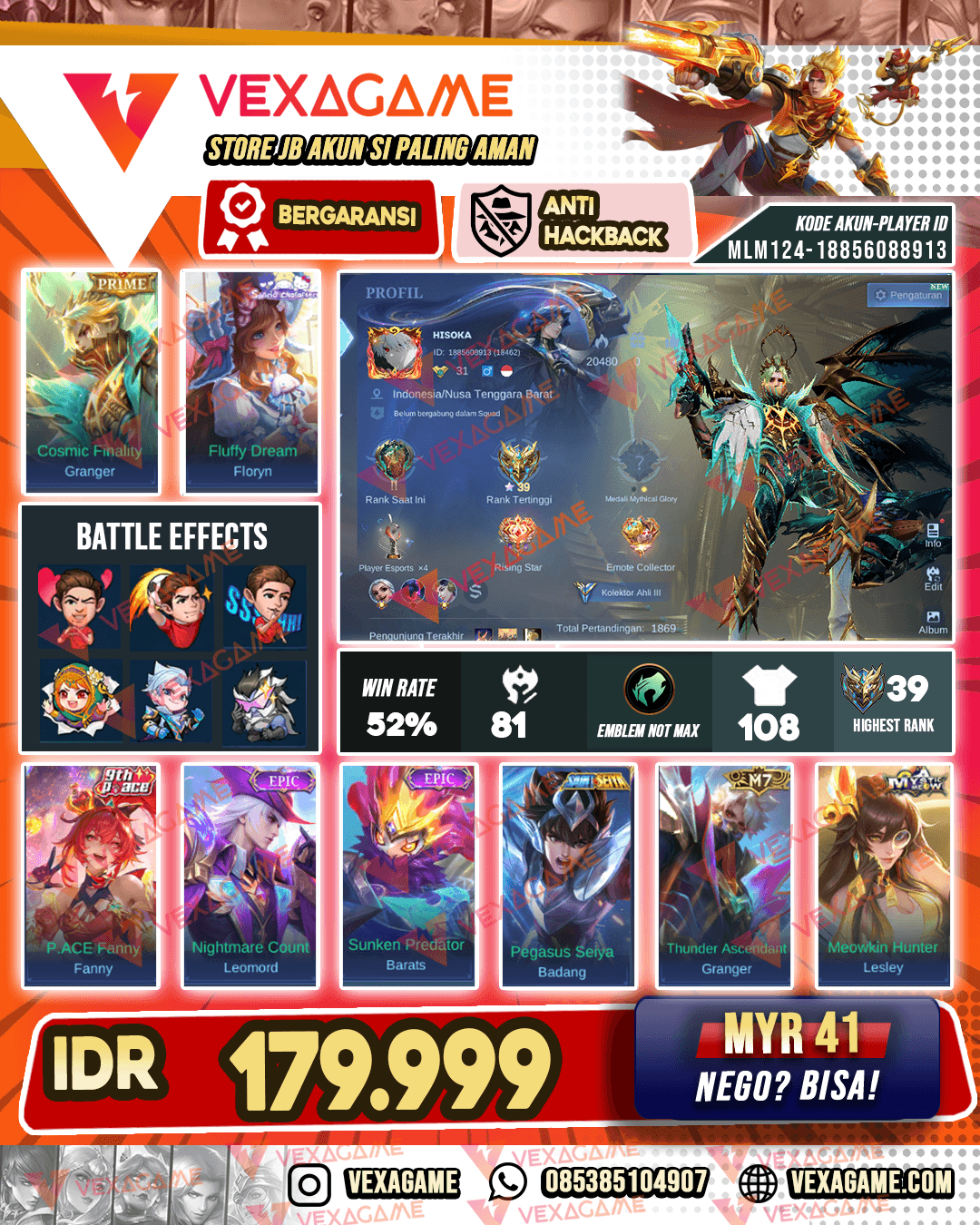 Granger Prime | Floryn Sanrio | Leomord Epic | Barats Epic