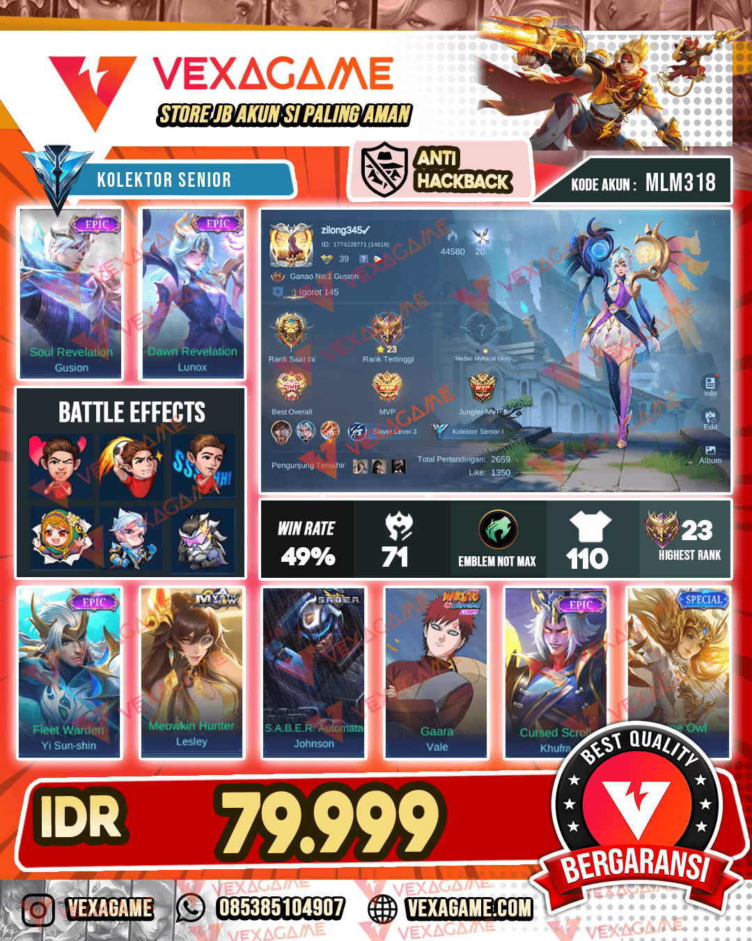 Lunox Epic X Gusion Epic
