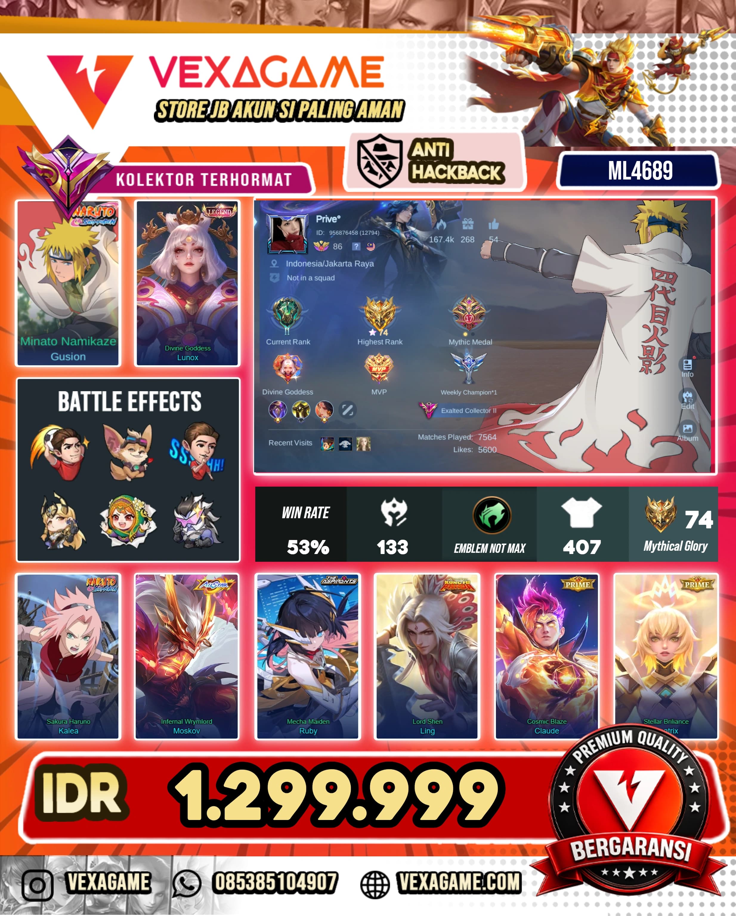 Lunox Legend | 2 Naruto | 2 Kungfu Panda | Moskov All Star