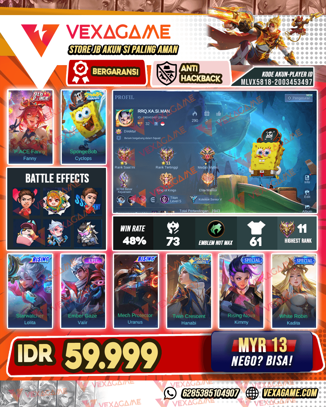 Cyclops Spongebob | Fanny PACE | Valir Epic