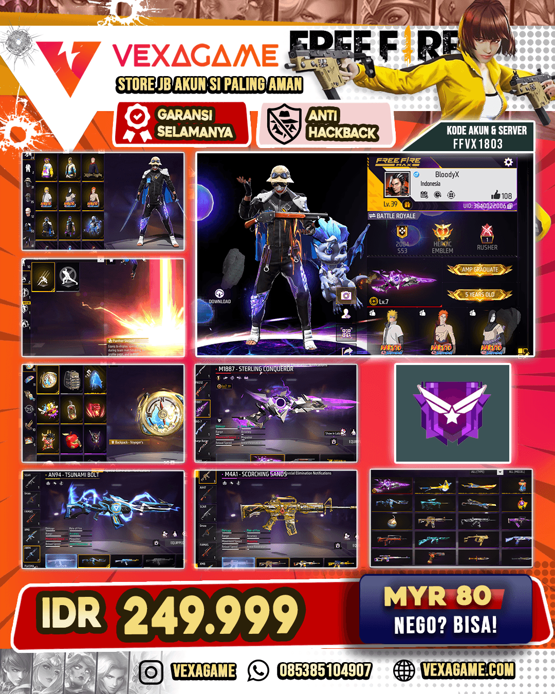 EVO SG-2 MAX POLOSAN | 3 BUNDLE NARUTO | 1 BUNDLE JJK | CELANA ANGEL ON