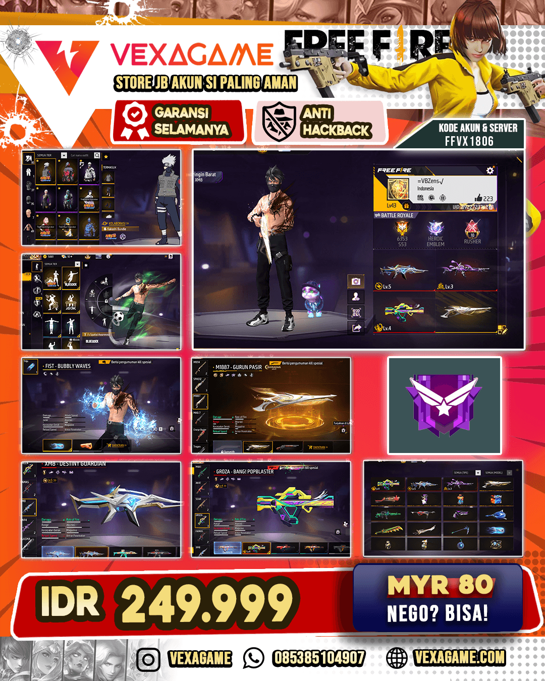 3 EVO | GROZA lvl-4, XM8 lvl-5, AN94 lvl-3 | SG GURUN | CHARGE BUSTER - GOOD | VAULT 0TW 50