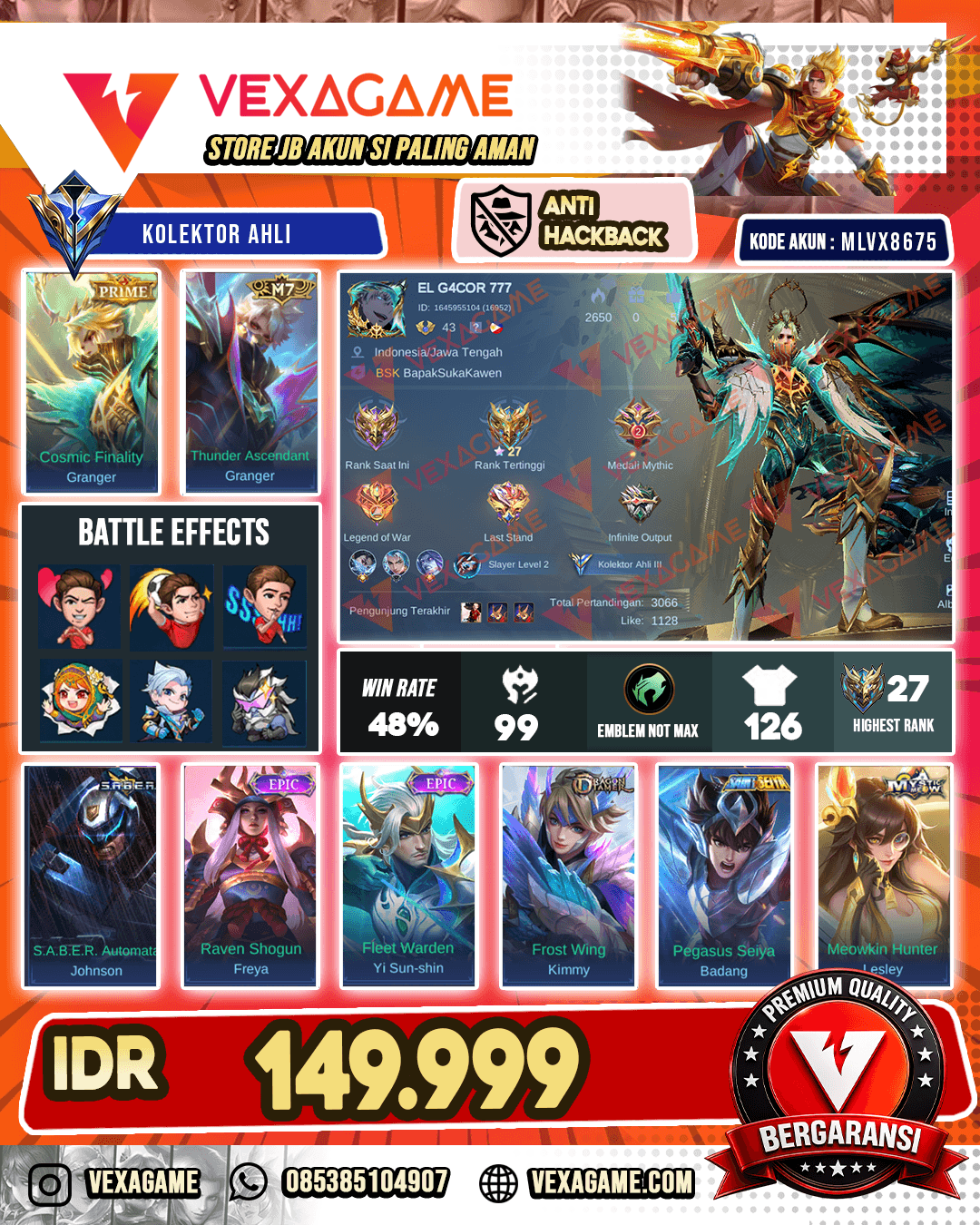 Granger Prime | Granger M7 | Yss Epic