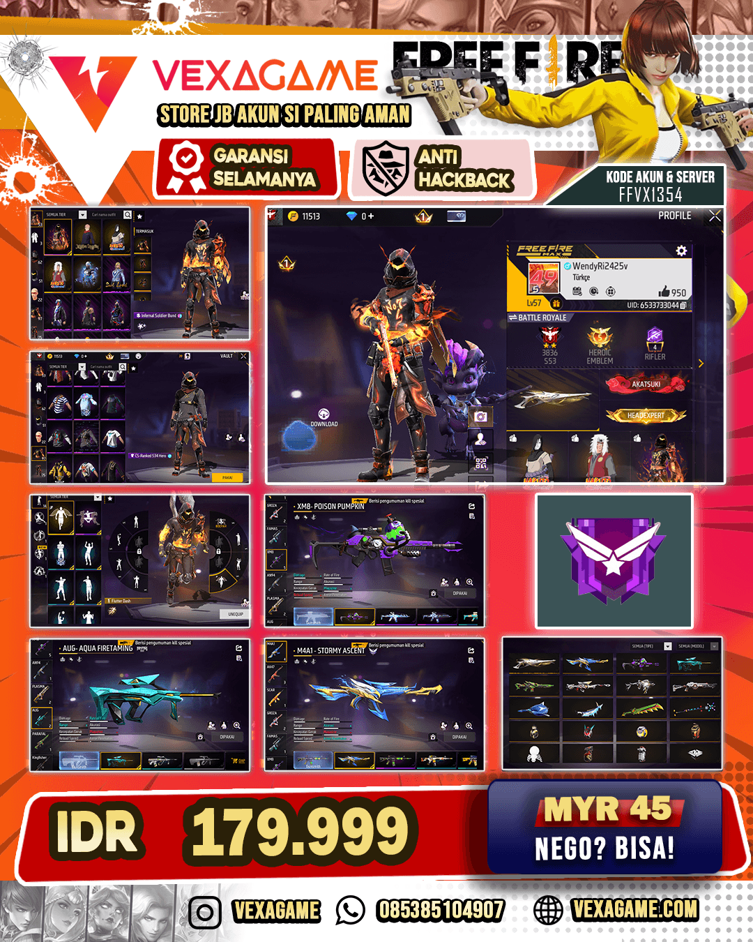 SG GURUN | M4A1 STORMY ASCENT | XM8 POISON PUMKIN | AUG AQUA FIRETAMING | VAULT OTW 100