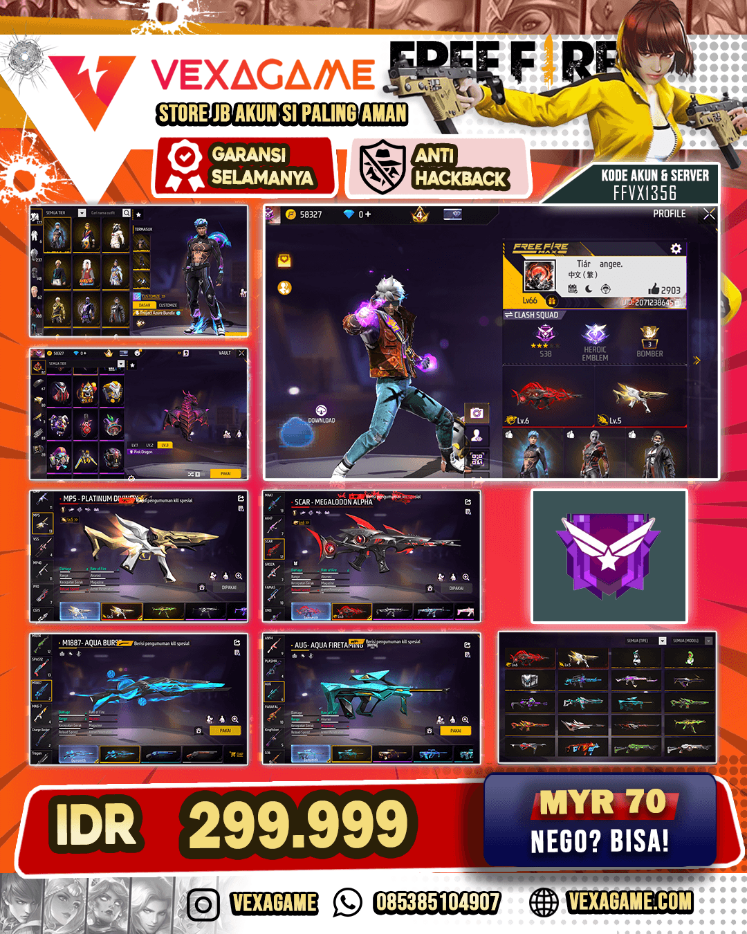 2 EVO (SCAR OTW MAX) & (MP5 LVL-5) | SG - M1887 AQUA BURST | VAULT OTW 400