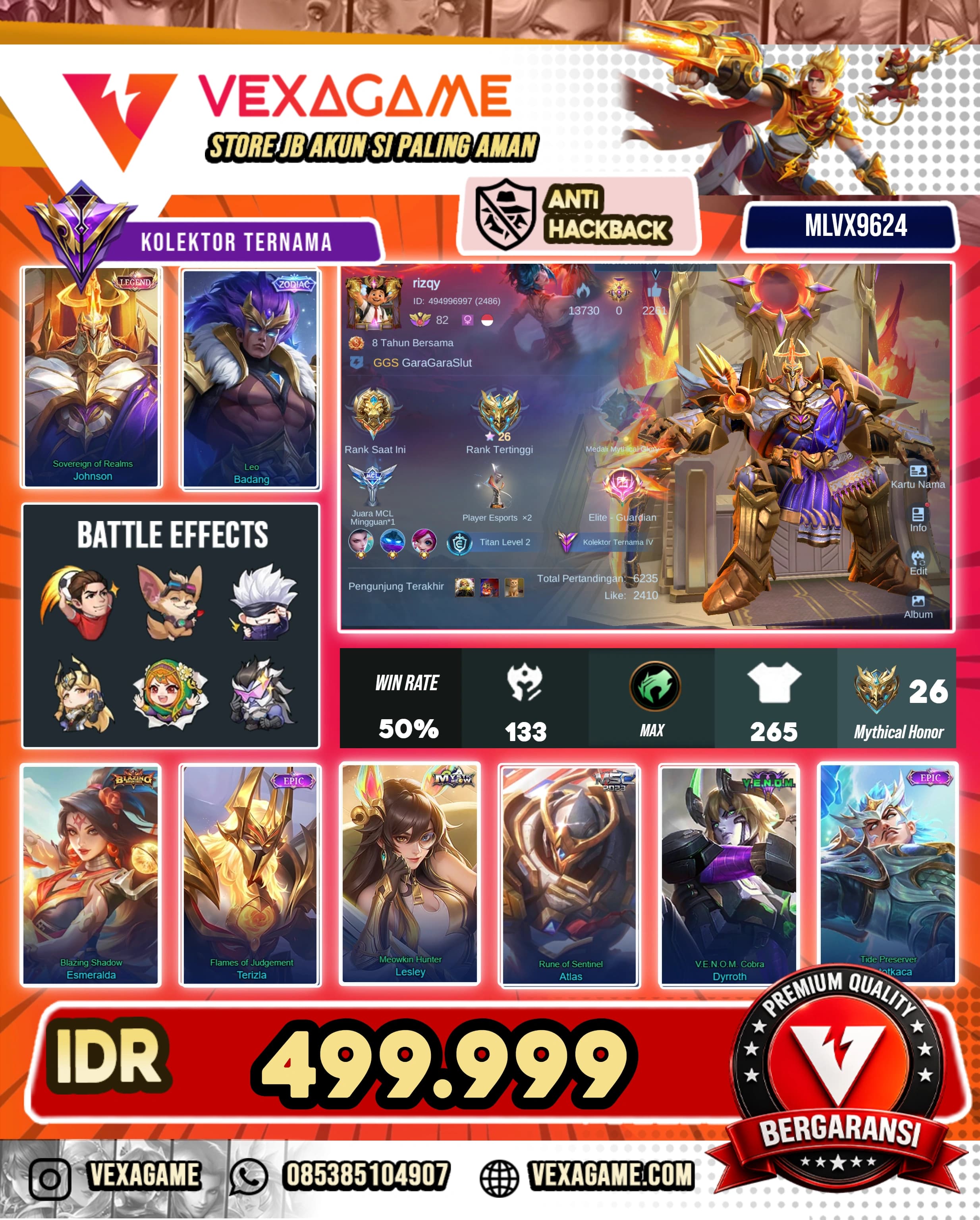 Jhonson Legend | Badang Zodiac | Recal Tas Tas Merah