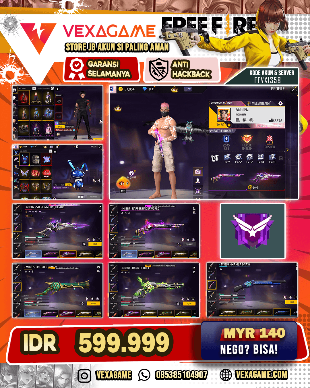 SG 7 RASA (REAPPER - SG EVO LVL'4 - SG GURUN - SG TEROMPET - SG LUMUT - SG MAMBA - SG BUNNYS) | VAULT 0TW 200