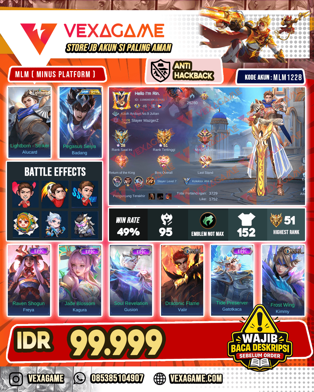 Alucard Lightborn X Badang Saint Seiya
