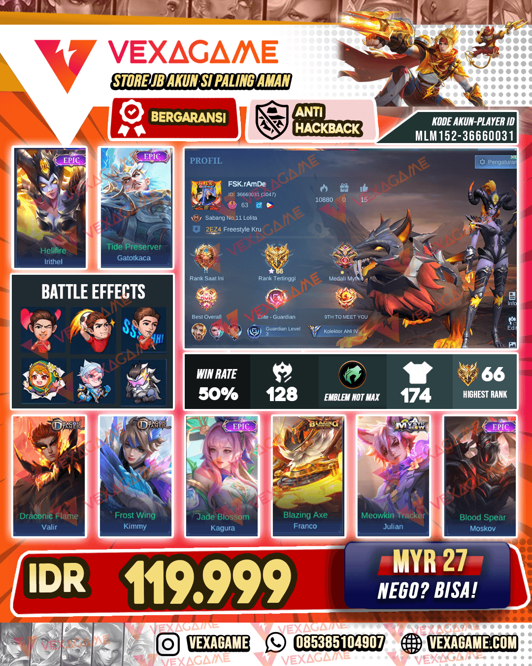 SERVER PH |Irithel Epic | Gatotkaca Epic |