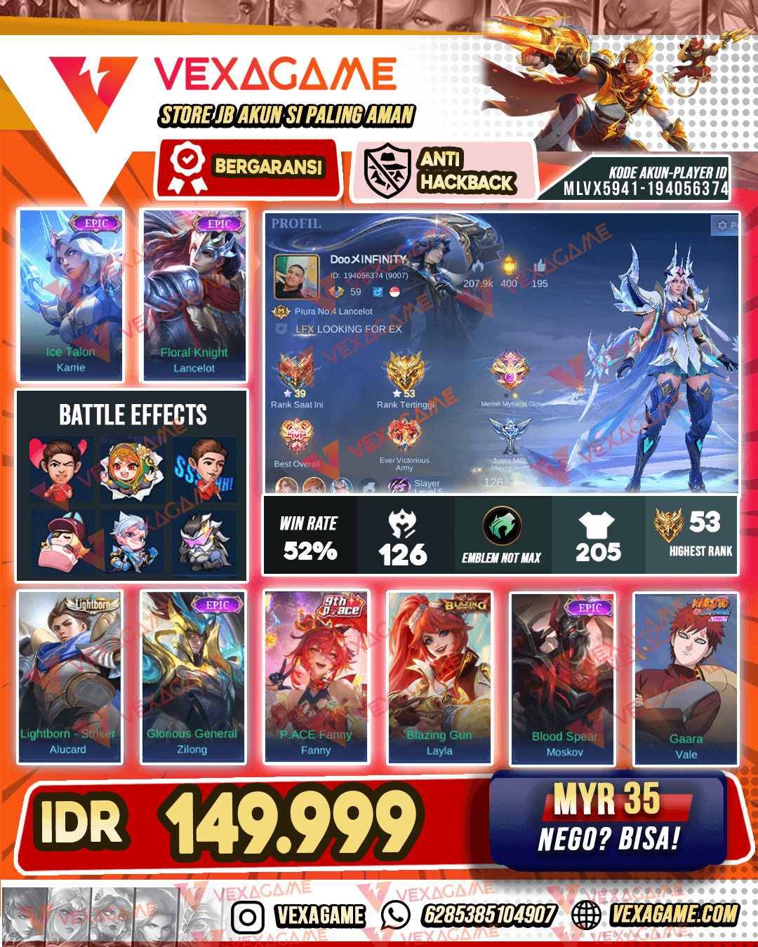 Karrie Epic X Lancelot Epic