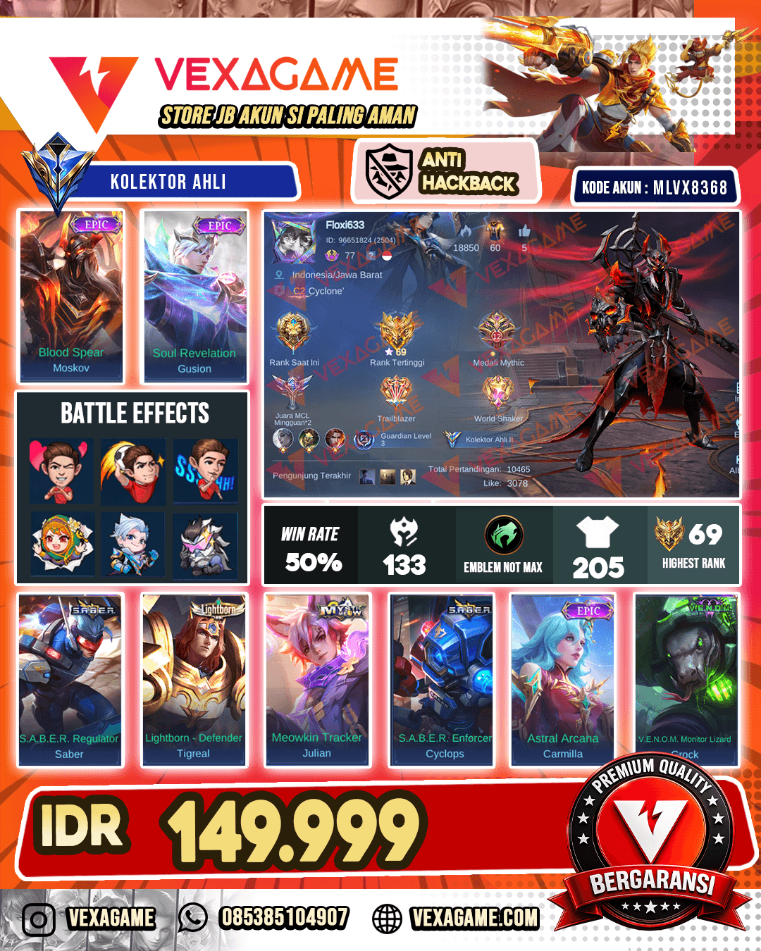 Moskov Epic | Gusion Epic