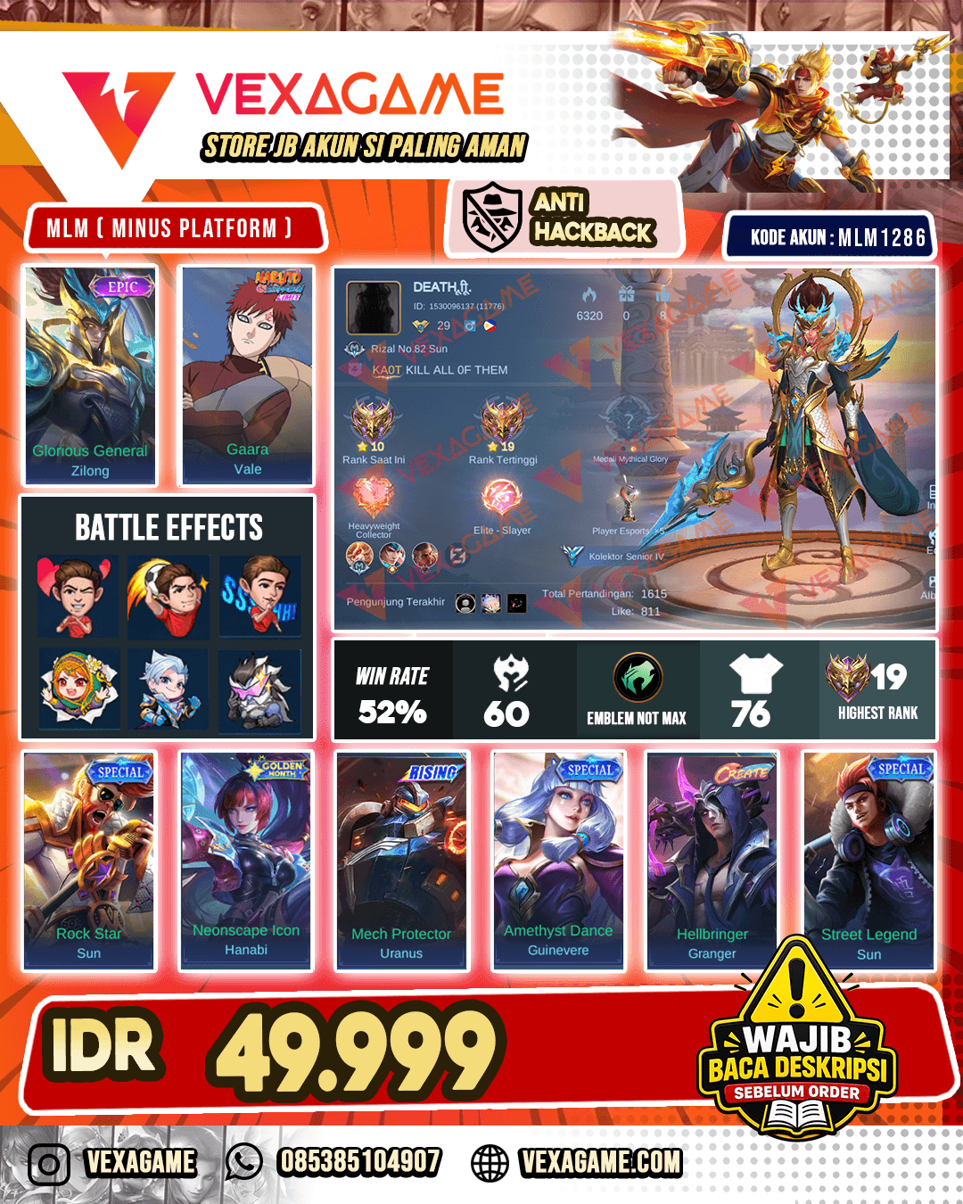Zilong Epic X Vale Gaara